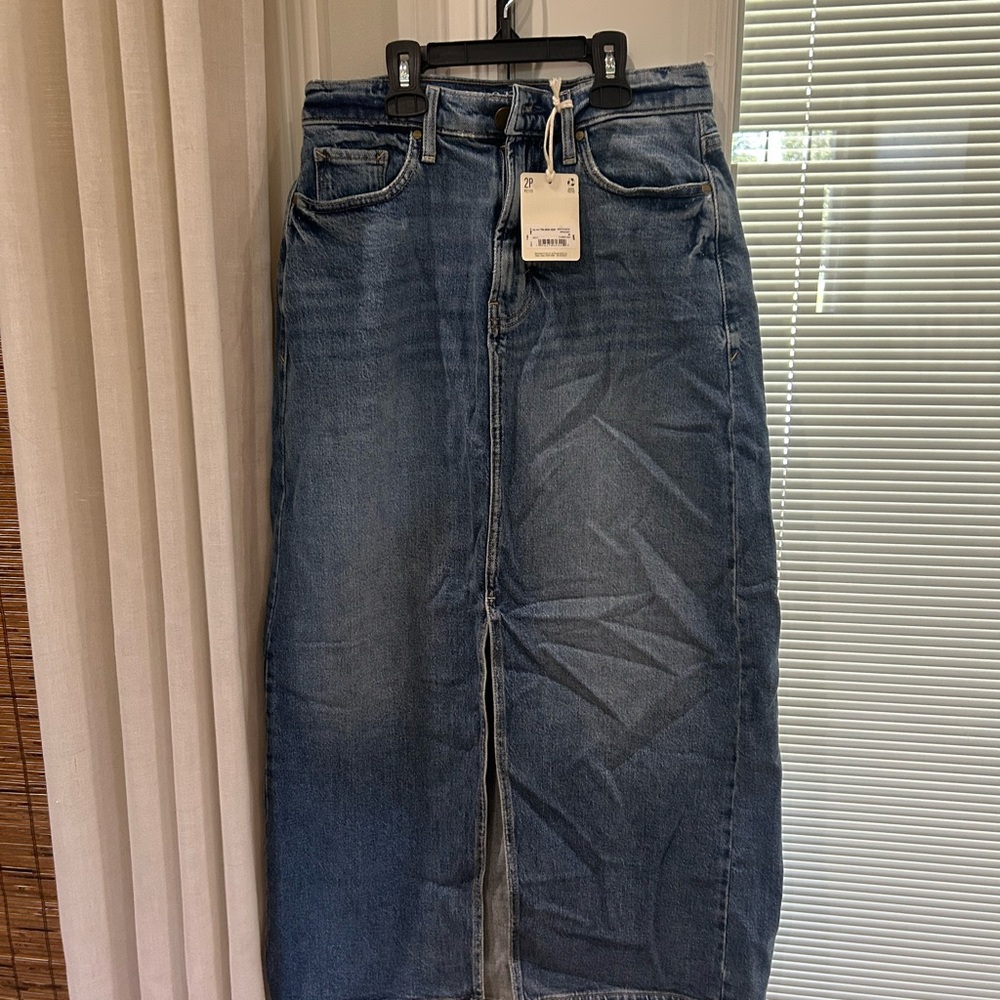 JCPenney Women's Blue Denim Maxi Skirt